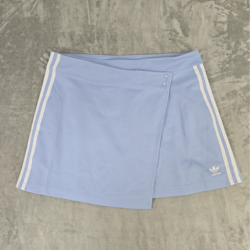 Adidas Womens Mini Wrapping Skirt Large Blue Blokecore Sporty Athleisure